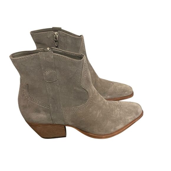 Dolce Vita Silma Western Suede Leather Booties Gray Size 7.5 NEW - Picture 4 of 6